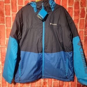 Columbia Men XL Point Park Insulated Jacket Collegiate Navy Blue Indigo Coat